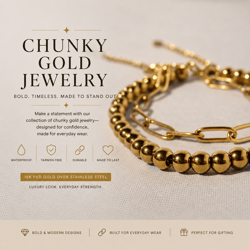 Chunky Gold Jewelry - Aella Jewelry Co.