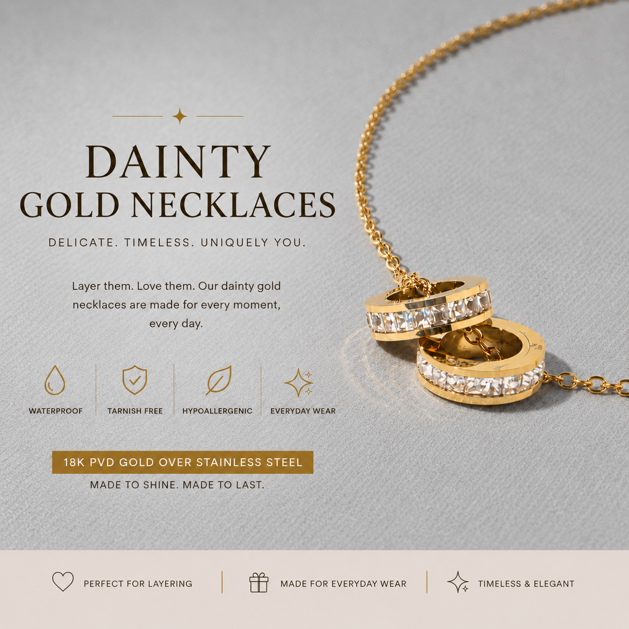 Dainty Gold Necklaces - Aella Jewelry Co.