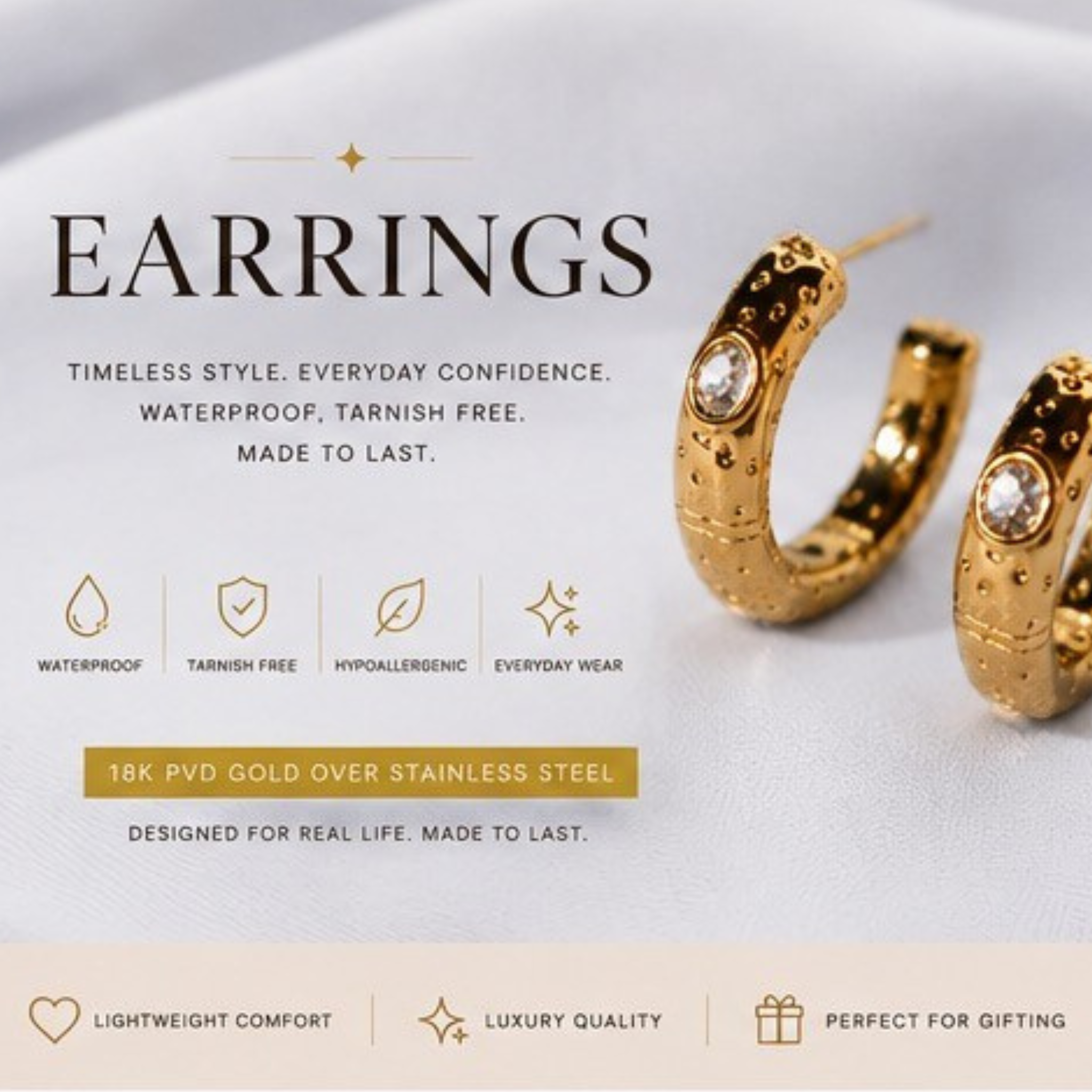 Gold Earrings - Aella Jewelry Co.