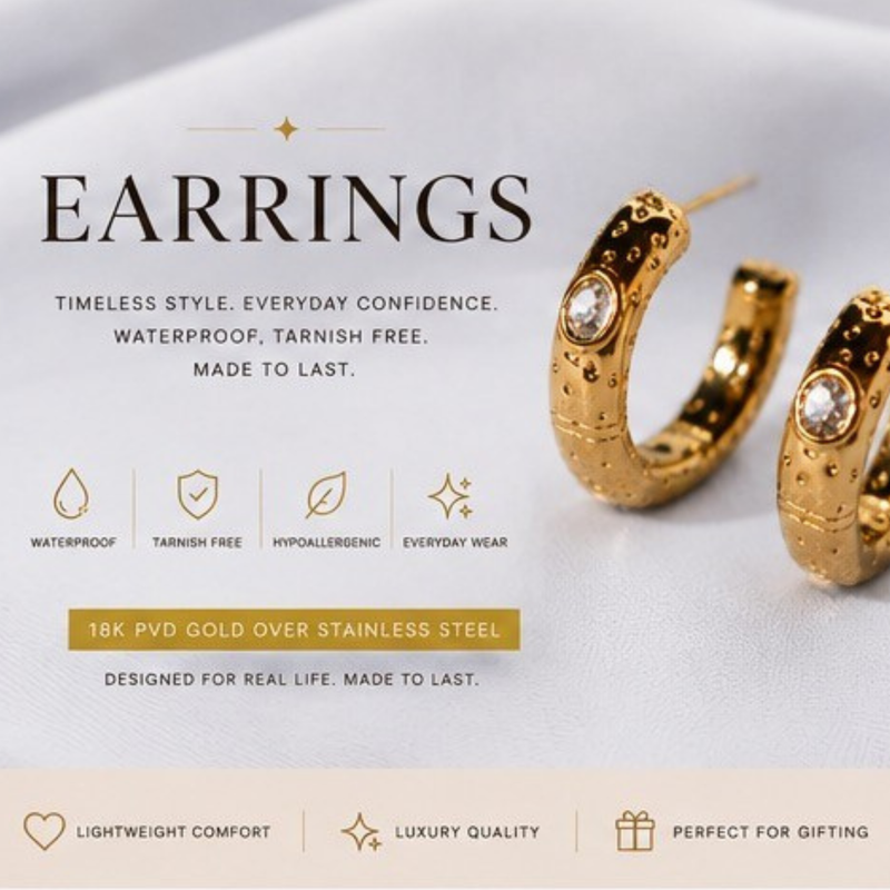 Gold Earrings - Aella Jewelry Co.