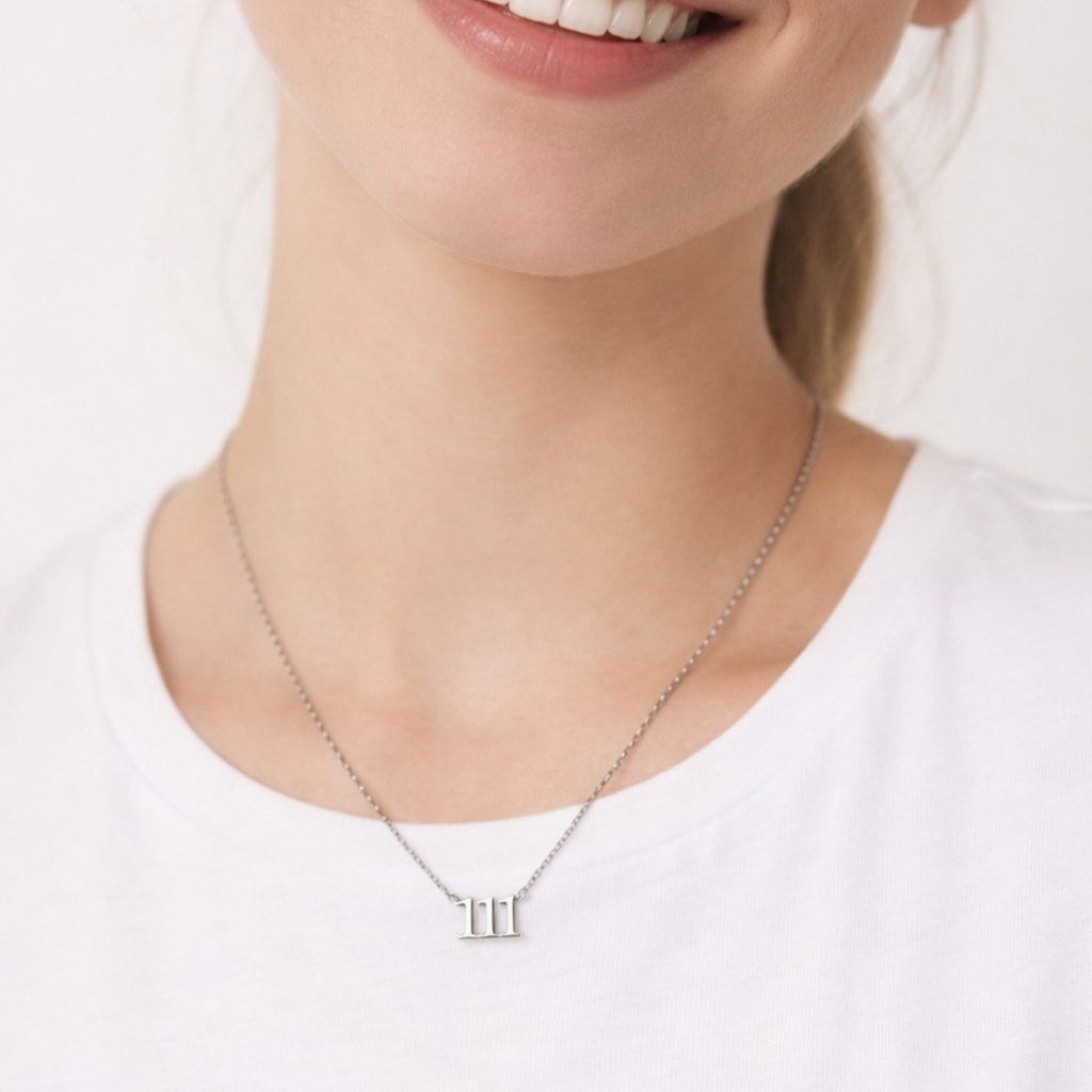 111 Angel Number Necklace – 18K PVD Gold Waterproof Stainless Steel – Waterproof Gold Jewelry – Aella Jewelry Co.