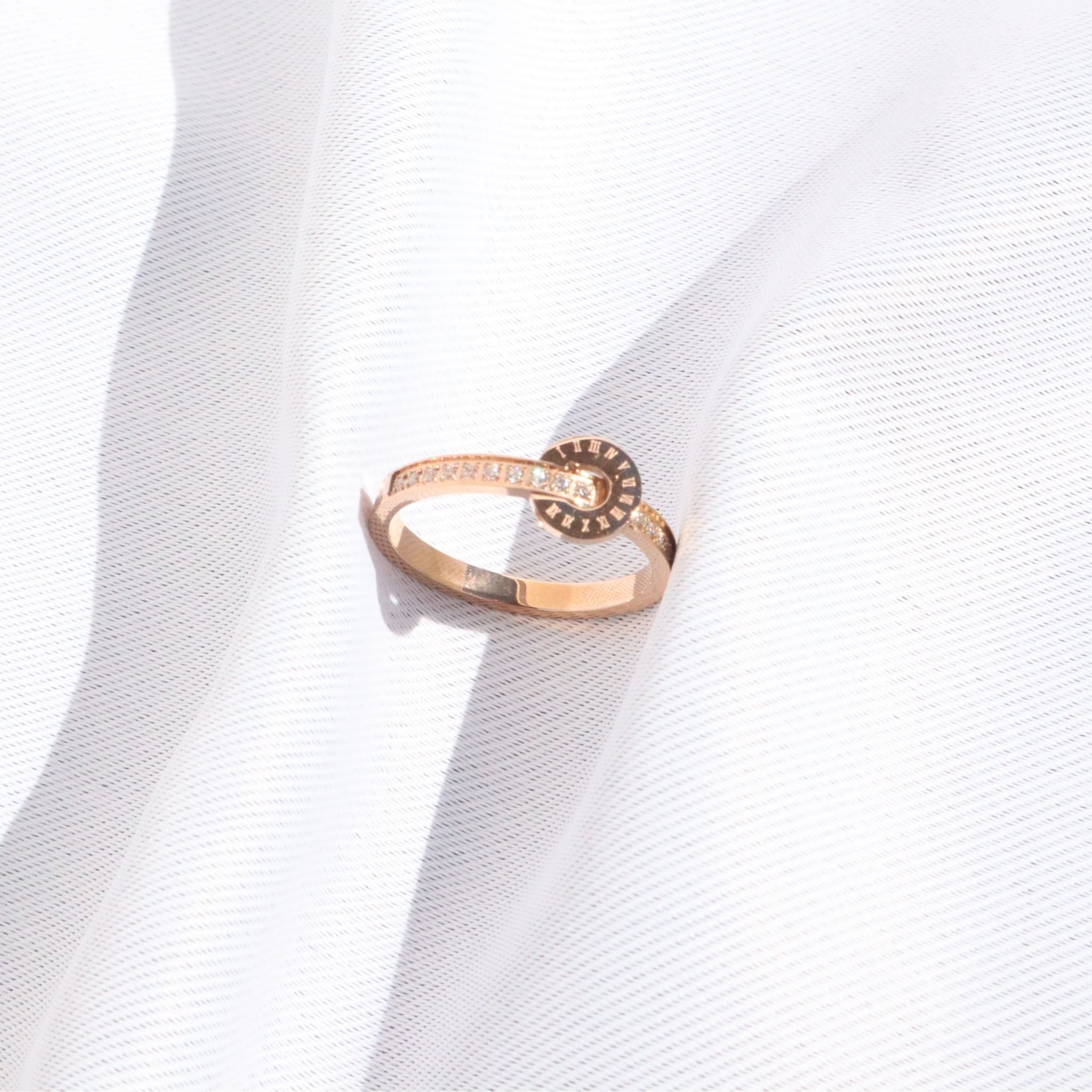 Time to Shine Ring, 18K Gold Plated Steel