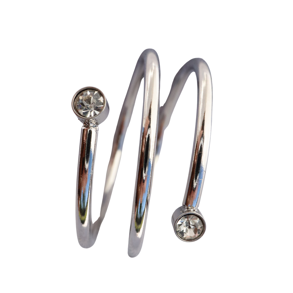 Twisted Gem Ring, Stainless Steel