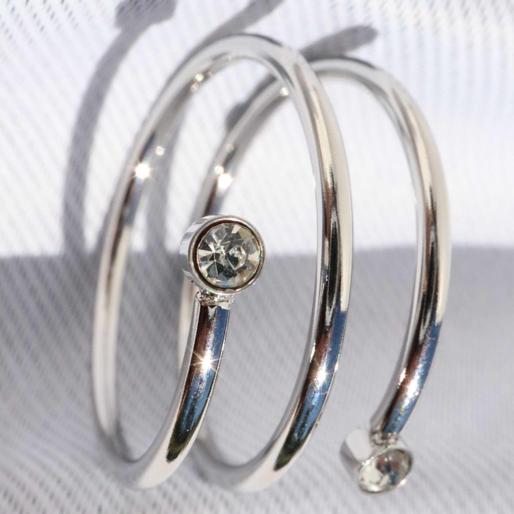 Twisted Gem Ring, Stainless Steel