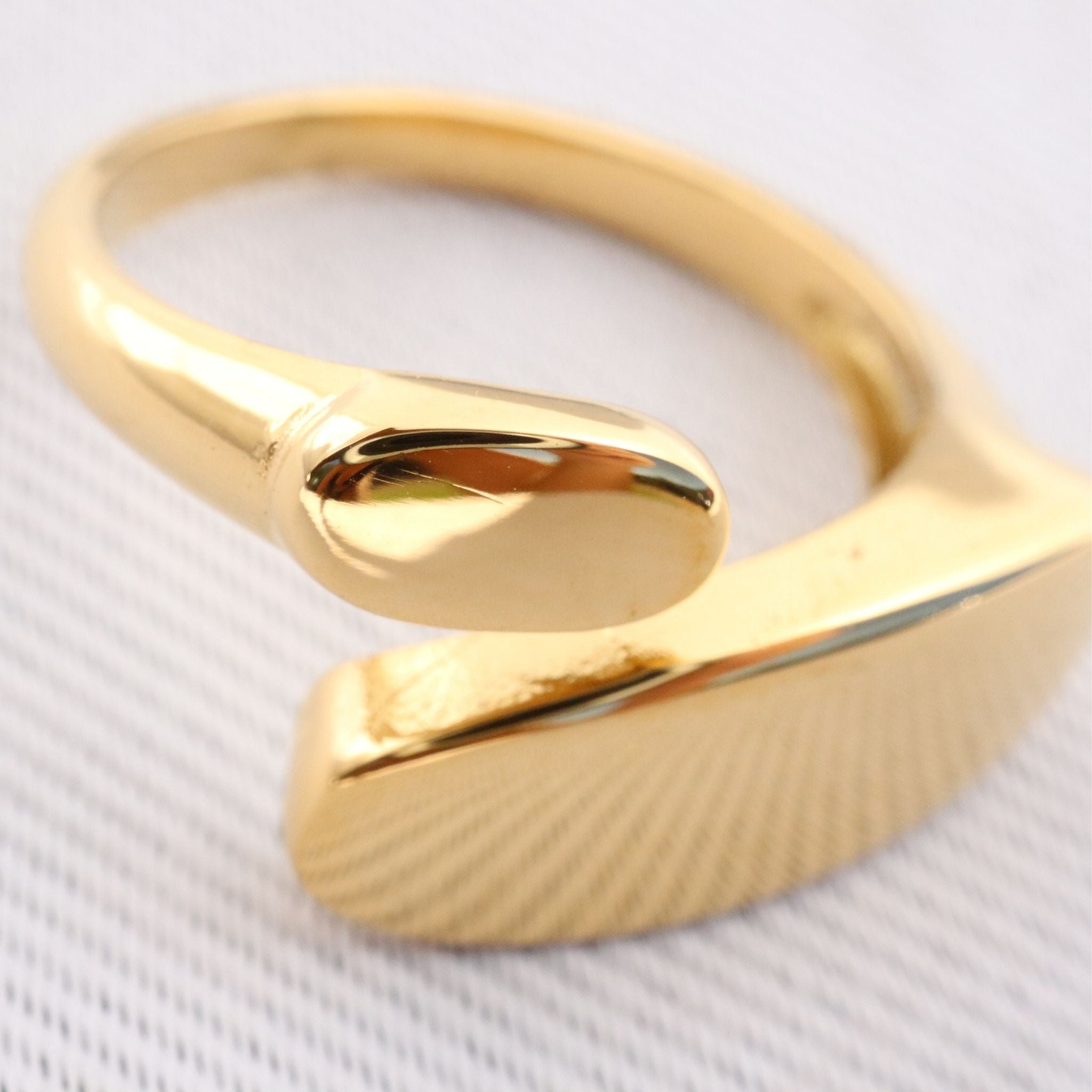 Sculpted Wrap Statement Ring - Gold, 18K Gold Plated Steel – Waterproof Gold Jewelry – Aella Jewelry Co.
