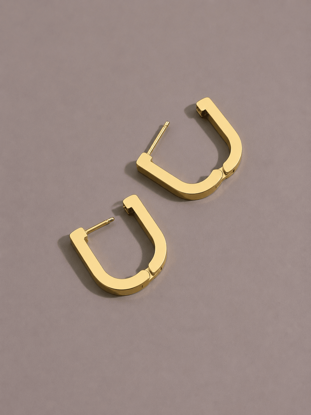 The Monaco Hoops – Waterproof Gold U - Shaped Earrings – Waterproof Gold Jewelry – Aella Jewelry Co.