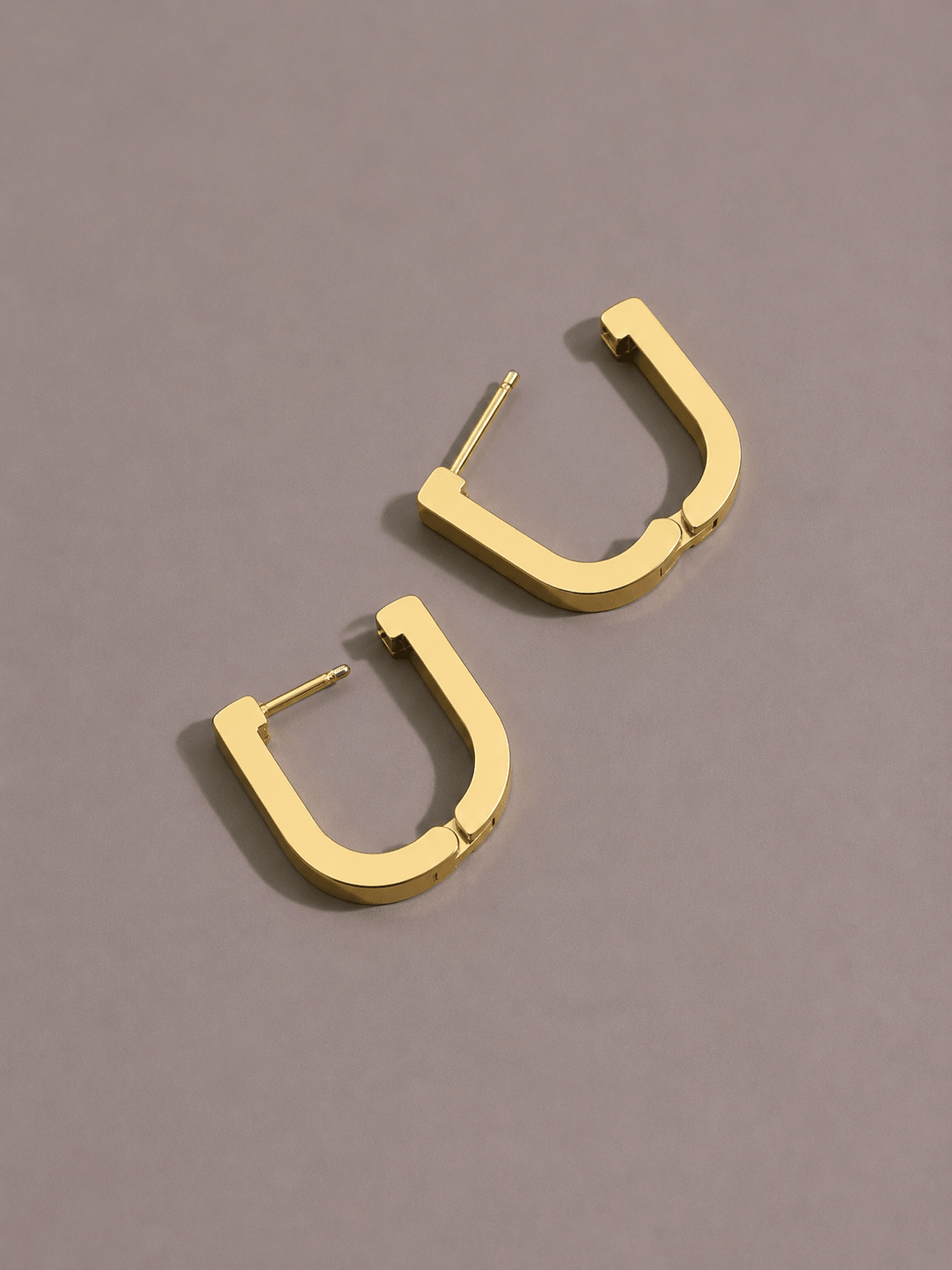 The Monaco Hoops – Waterproof Gold U - Shaped Earrings – Waterproof Gold Jewelry – Aella Jewelry Co.