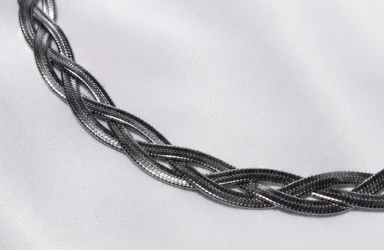 Woven Herringbone Necklace – Waterproof 18K Gold PVD