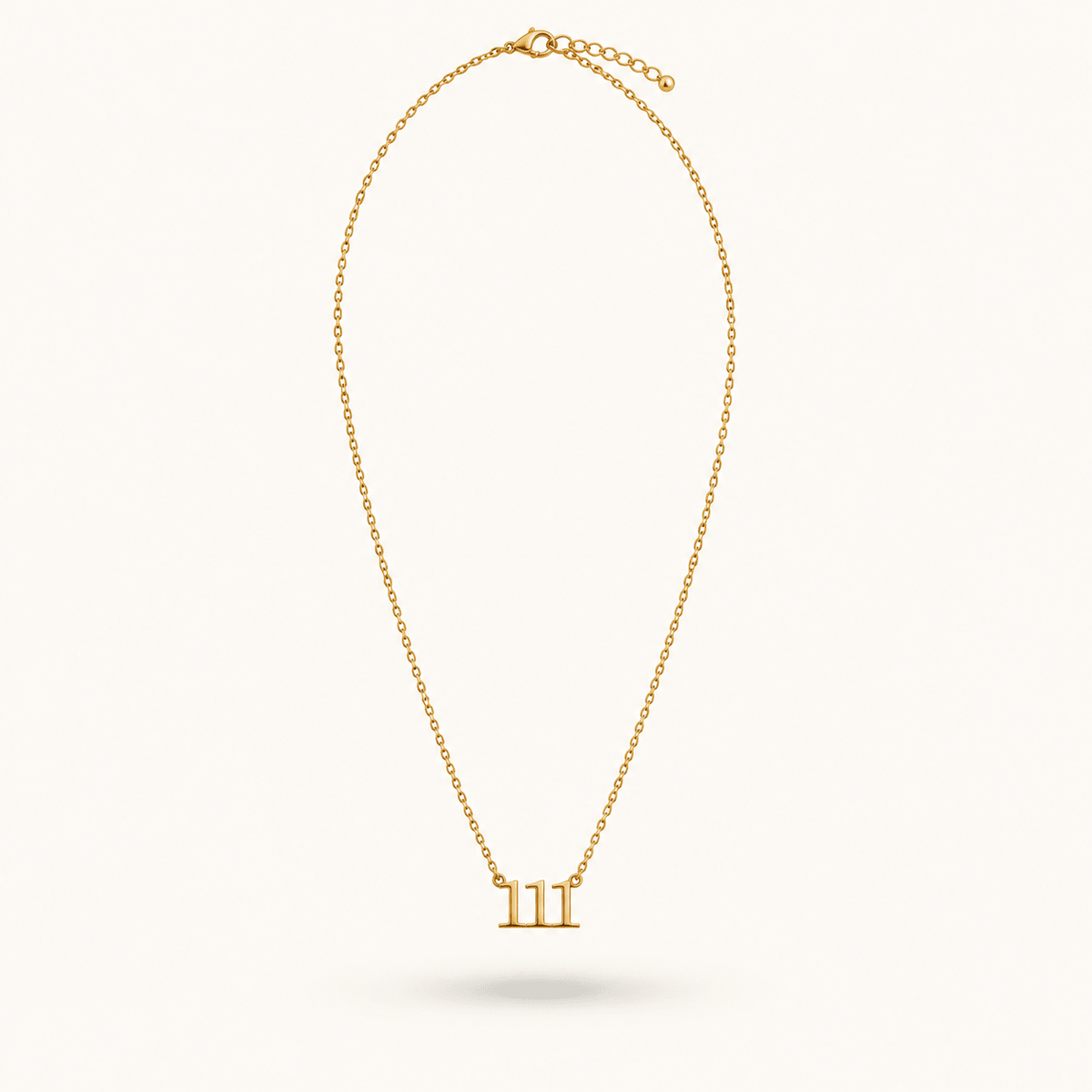 111 Angel Number Necklace – 18K PVD Gold Waterproof Stainless Steel – Waterproof Gold Jewelry – Aella Jewelry Co.