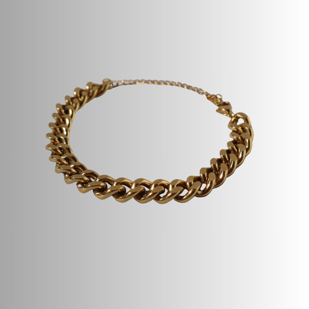 Bold Curb Chain Bracelet – 18K Gold Plated Stainless Steel