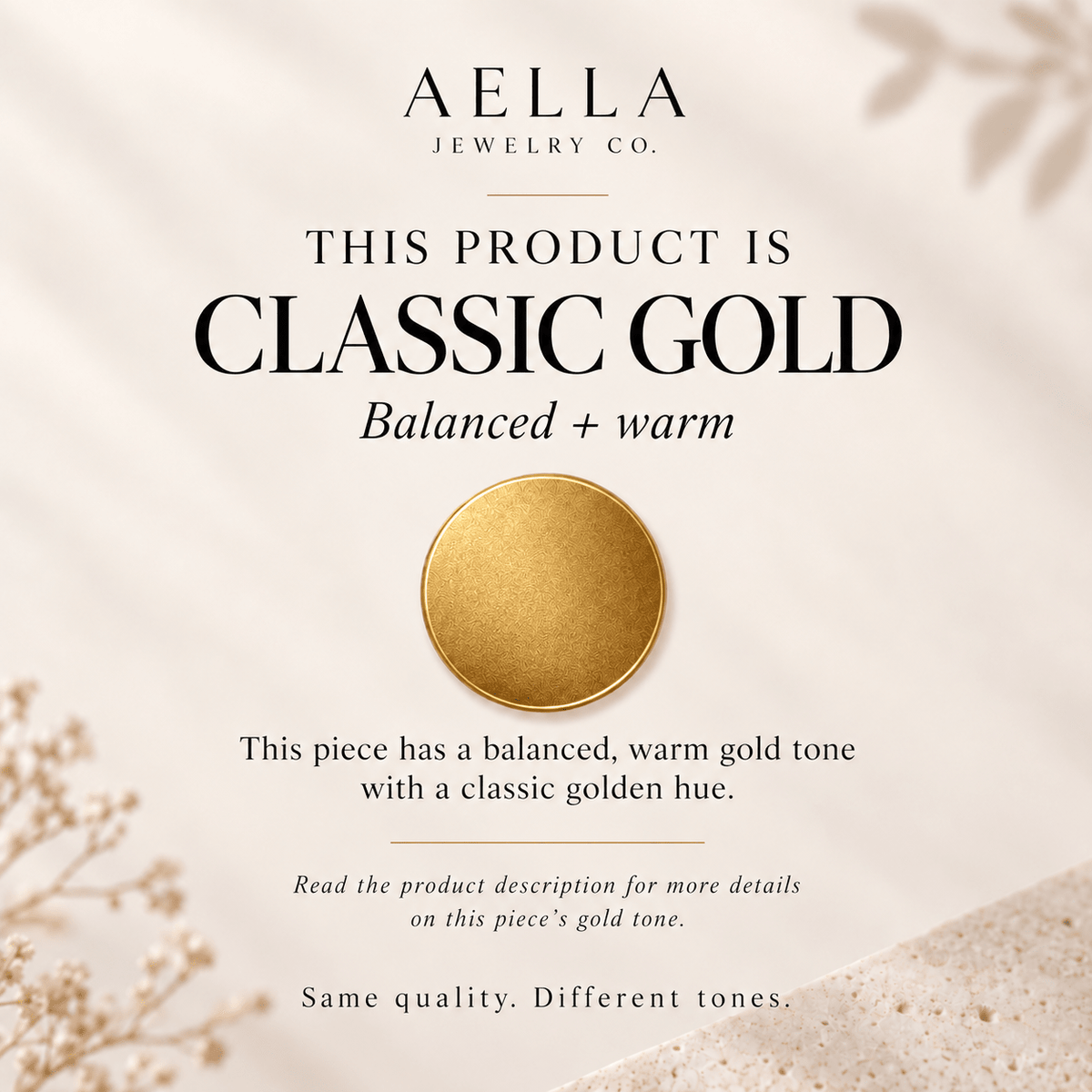Sunburst Disc Link Bracelet – 18K Gold Coated Stainless Steel – Waterproof Gold Jewelry – Aella Jewelry Co.