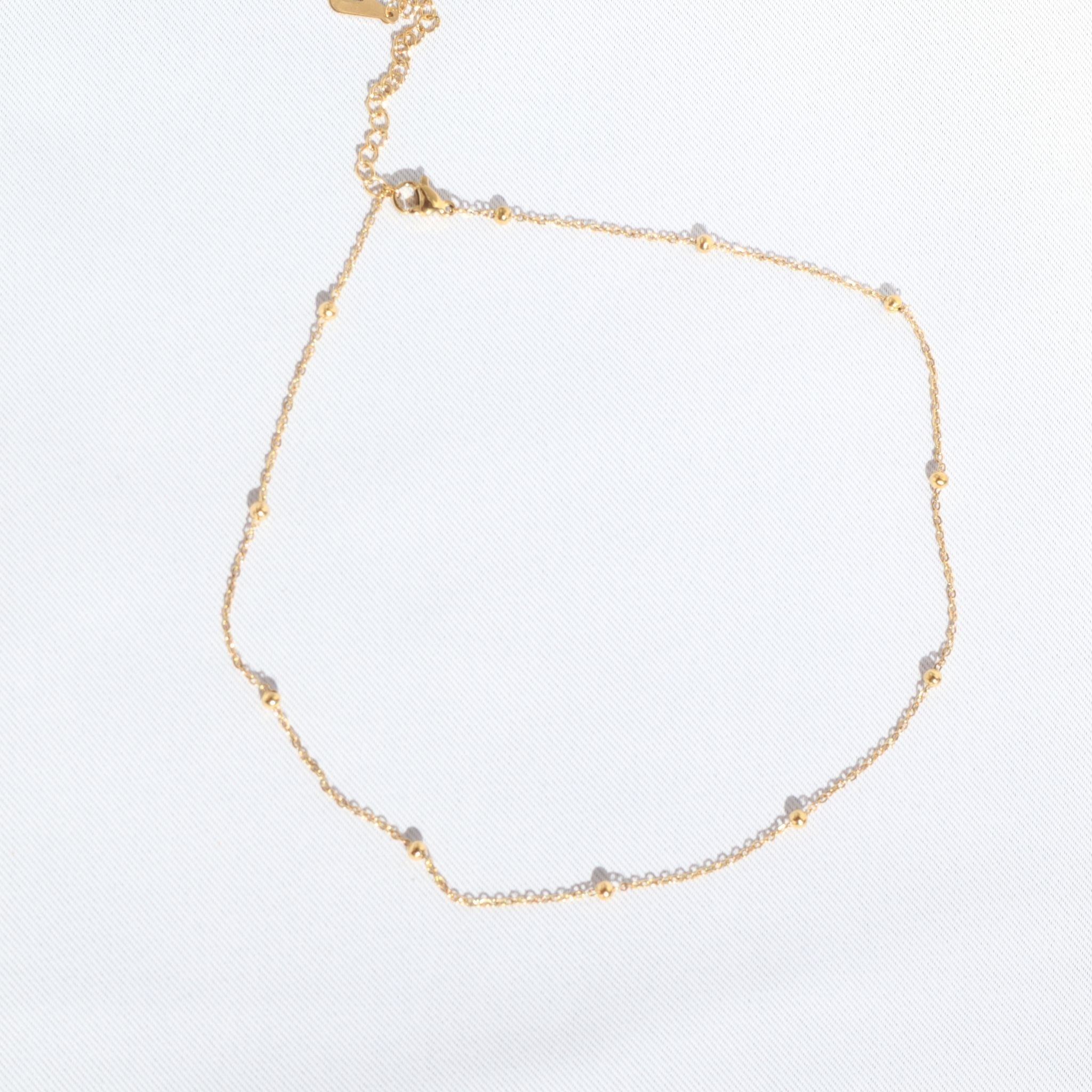 Dainty Satellite Bead Necklace – 18K Gold Plated Stainless Steel