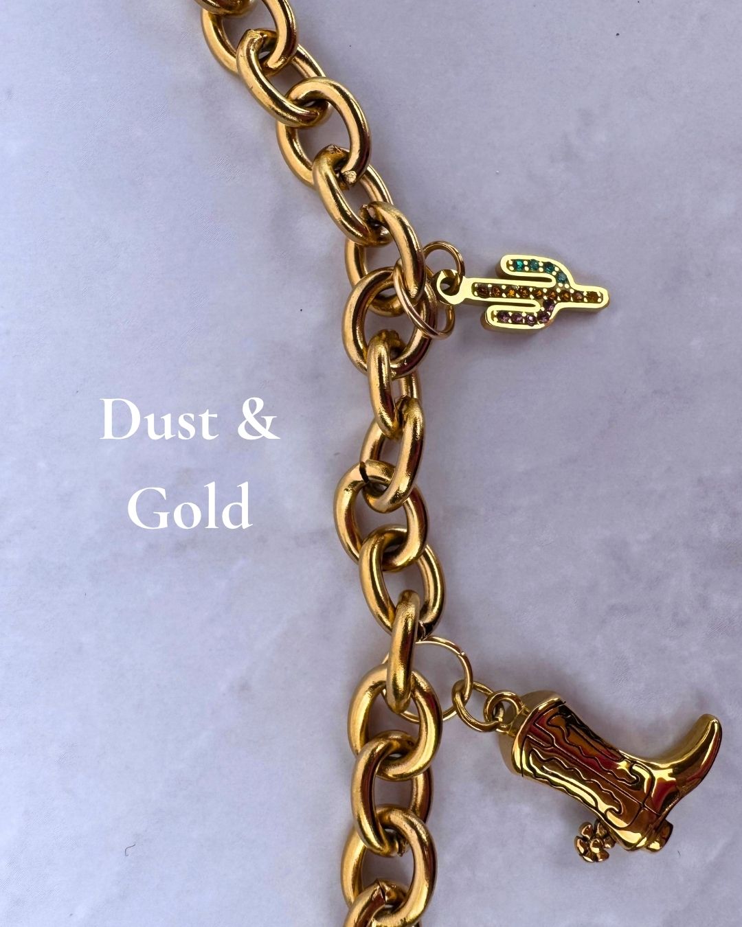 Dust & Gold Purse Charm – Custom Western Bag Charms – Waterproof Gold Jewelry – Aella Jewelry Co.