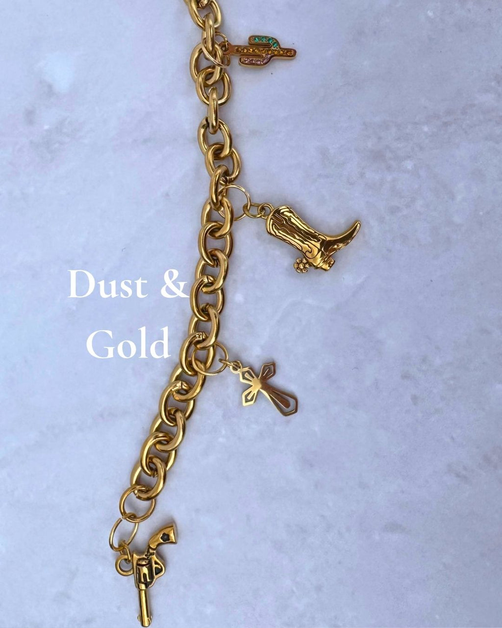 Dust & Gold Purse Charm – Custom Western Bag Charms – Waterproof Gold Jewelry – Aella Jewelry Co.