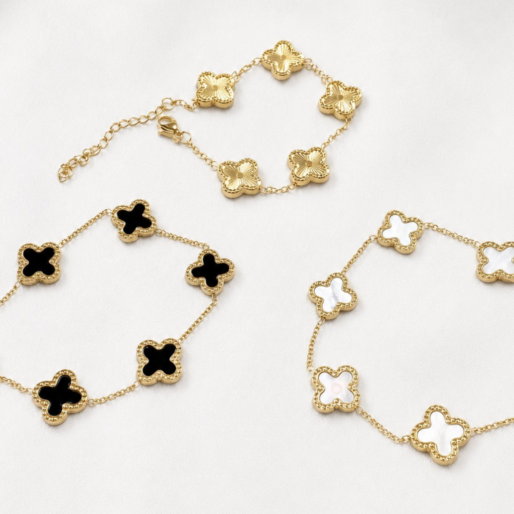 The Clover Charm Bracelet 18K Gold PVD