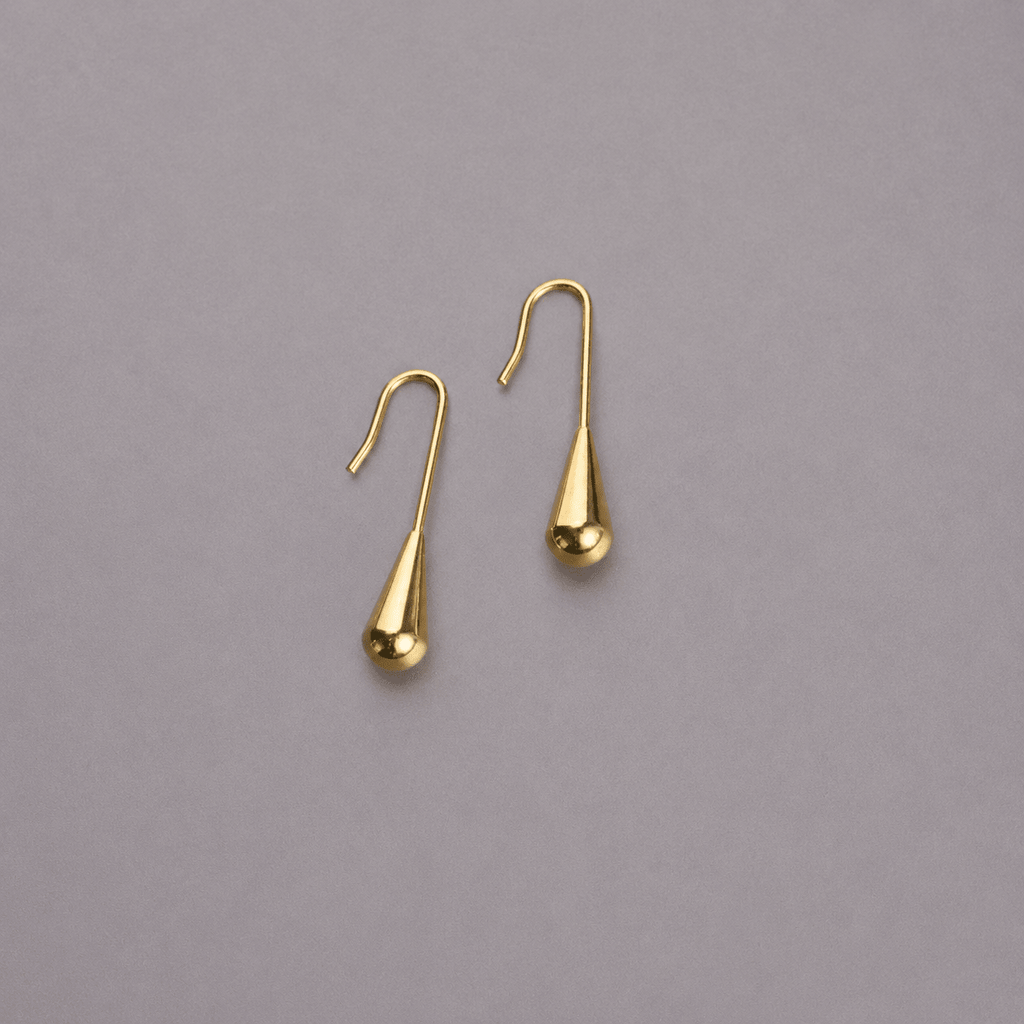 Golden Drift Drop Earrings | 18K Gold Waterproof – Waterproof Gold Jewelry – Aella Jewelry Co.