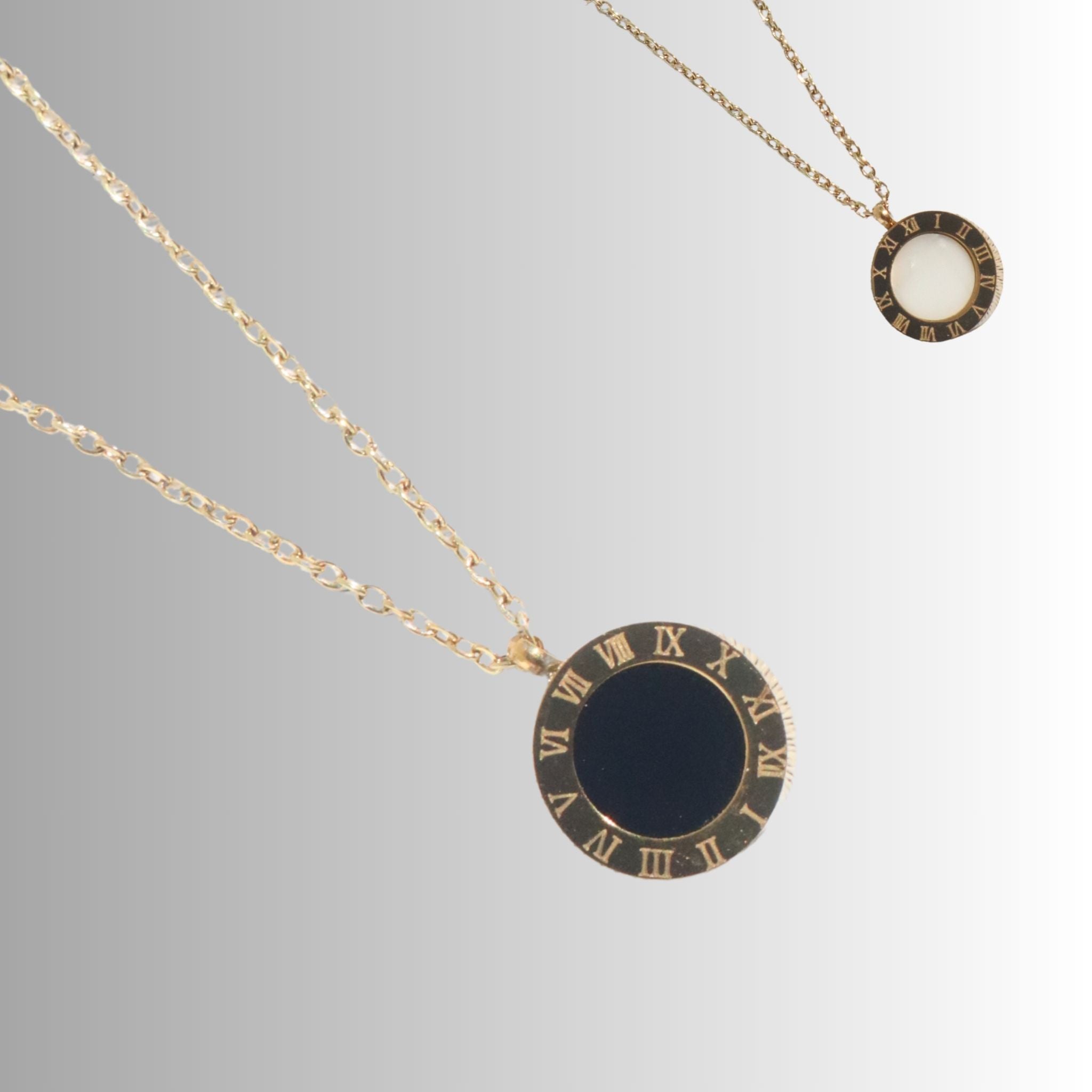 Reversible Roman Coin Pendant Necklace – 18K Gold Plated Stainless Steel