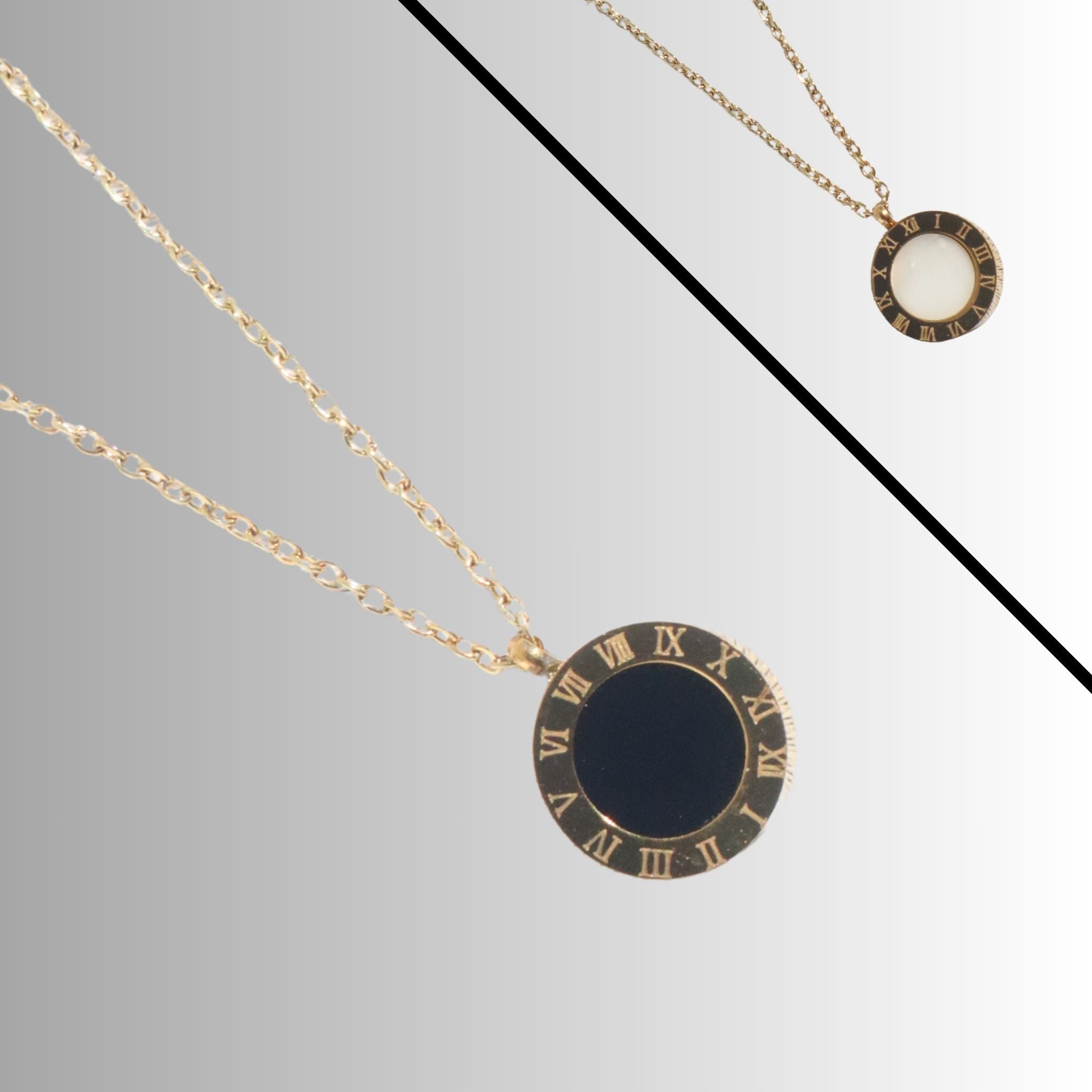 Reversible Roman Coin Pendant Necklace – 18K Gold Plated Stainless Steel – Waterproof Gold Jewelry – Aella Jewelry Co.
