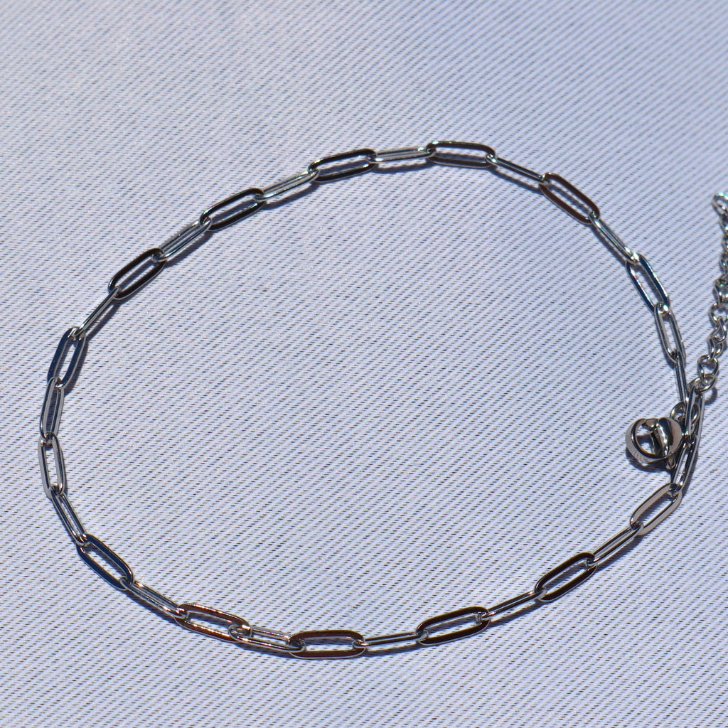 Paperclip Anklet – Waterproof 18K PVD Gold or Stainless Steel Chain Anklet