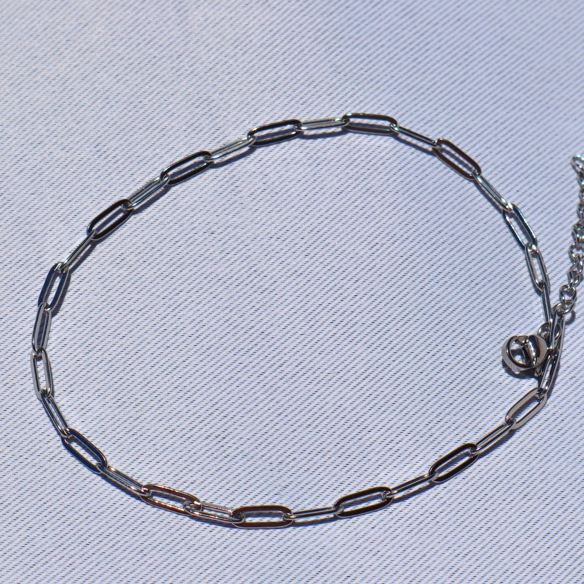 Paperclip Anklet – Waterproof 18K PVD Gold or Stainless Steel Chain Anklet