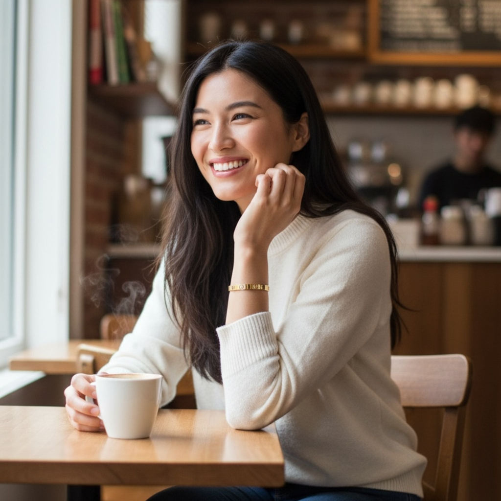 Luxe CZ Cuff Bracelet – 18K Gold Plated Stainless Steel