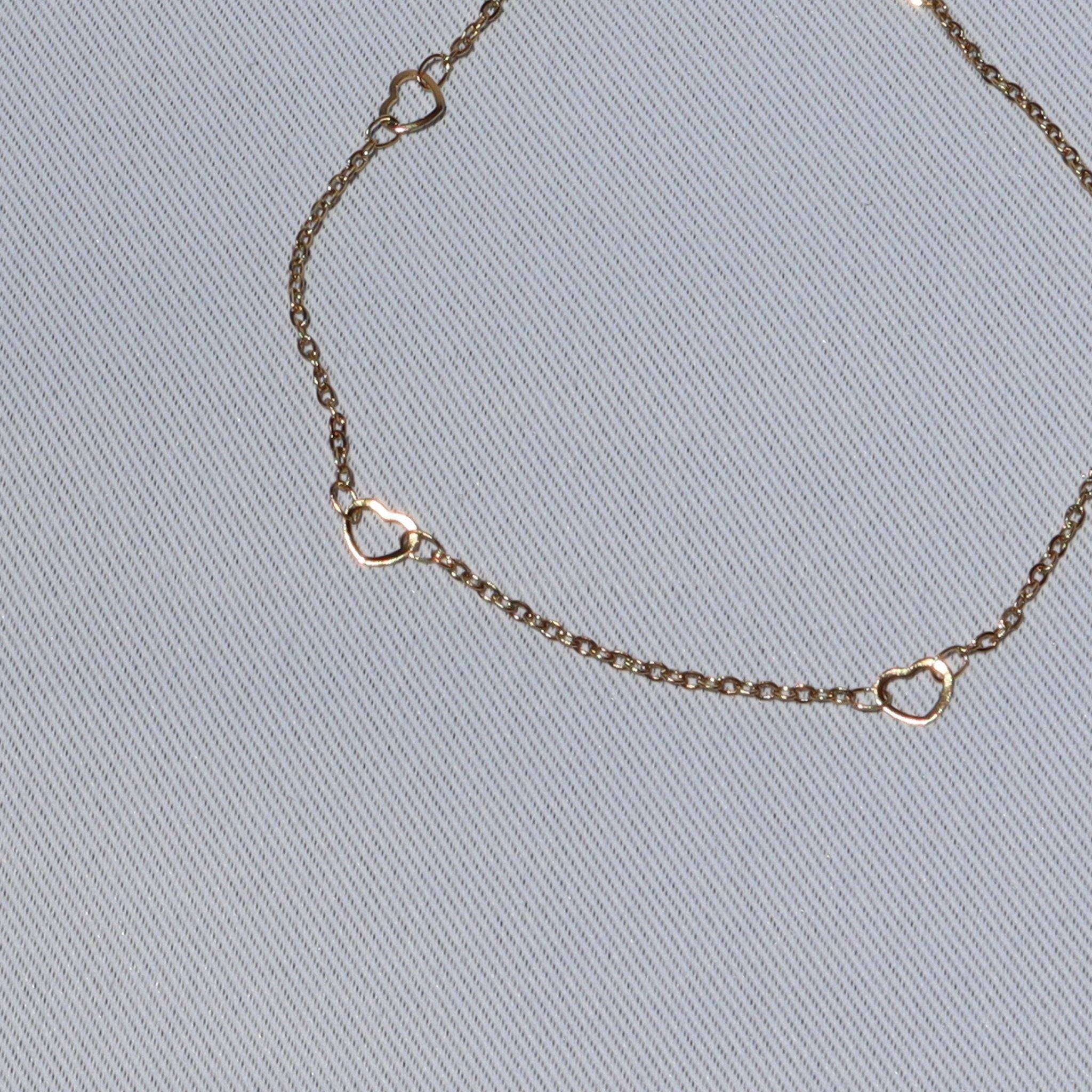 Dainty Heart Anklet – Waterproof 18K Gold PVD Stainless Steel Anklet